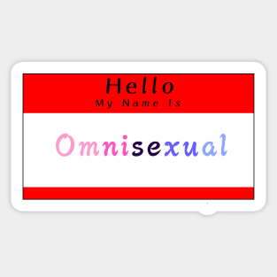 Hello My Name Is Omnisexual Sticker